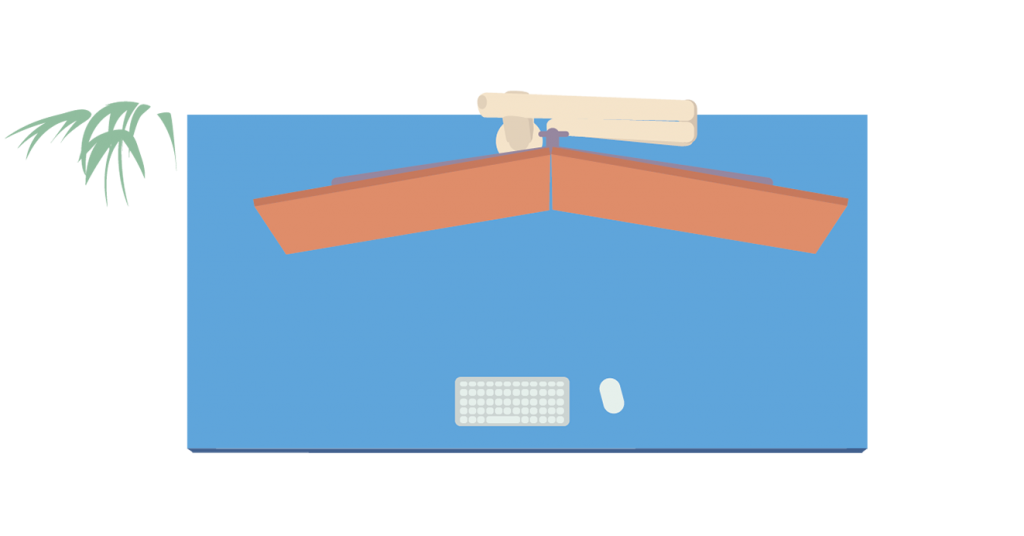 Illustration of Dual Monitor Arm